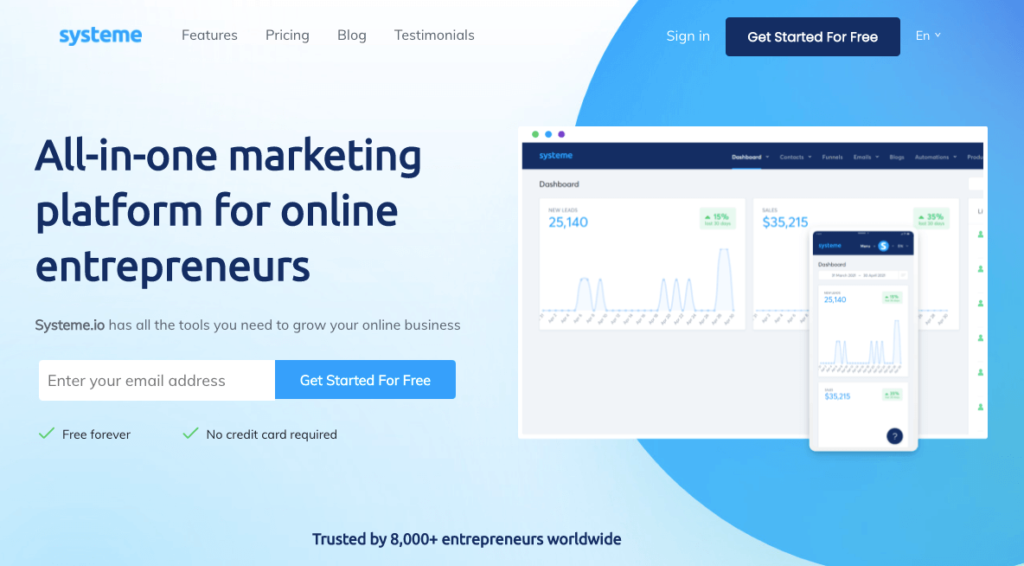 Systeme.io Features and Pricing for Online Entrepreneurs